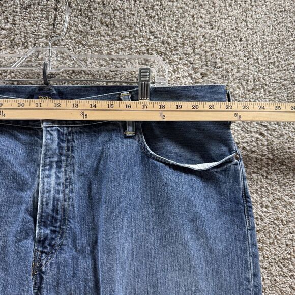 Polo Ralph Lauren Jeans Mens 42x30 Hampton Relaxed Straight Light Wash Denim - Picture 2 of 11